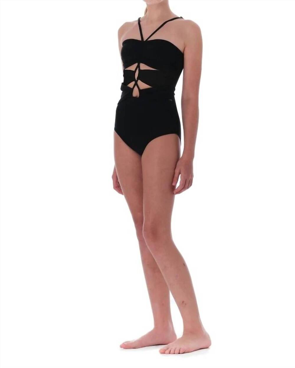 NEW SUBMARINE cut outs swimsuit in black